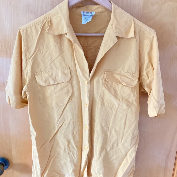 Yellow 100% silk shirt (pre-owned) - Picture 6 of 6